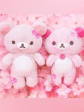 Rilakkuma Cherry Blossom Pink light doll stuffed animal plushie Japan kawaii